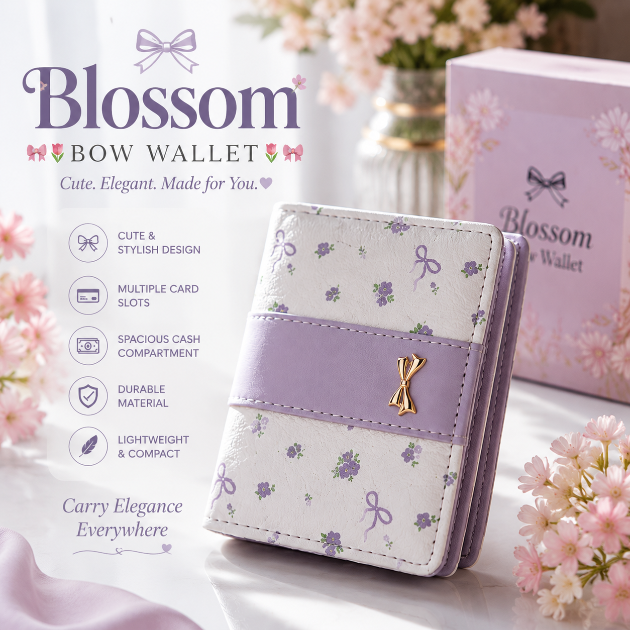 Blossom Bow Wallet