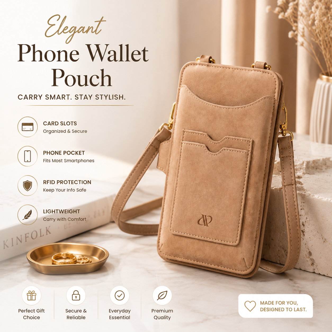 Elegant Phone Wallet Pouch