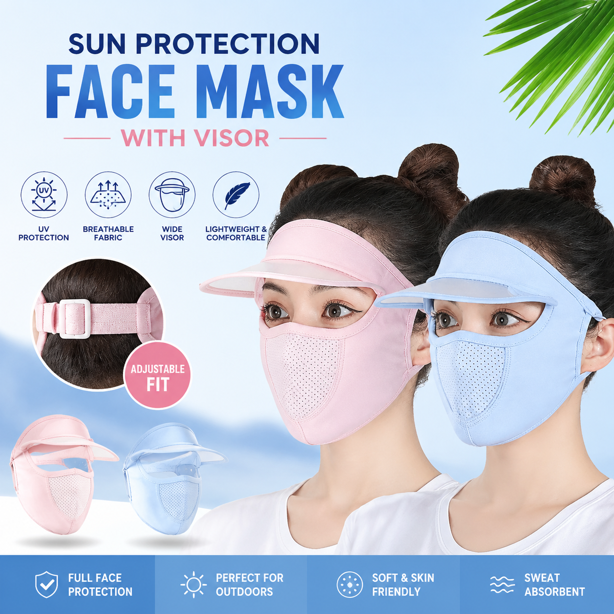 Sun Protection Hat with Facial Shield