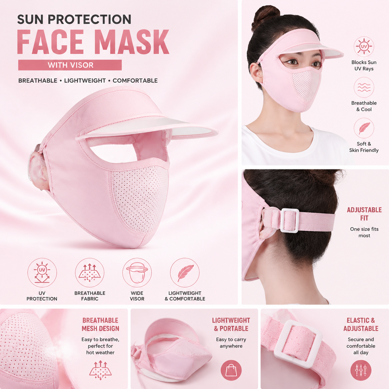 Sun Protection Hat with Facial Shield