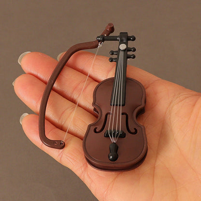 Mini Wooden Violin with Bow