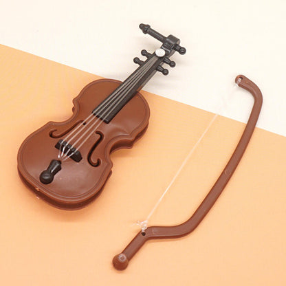 Mini Wooden Violin with Bow