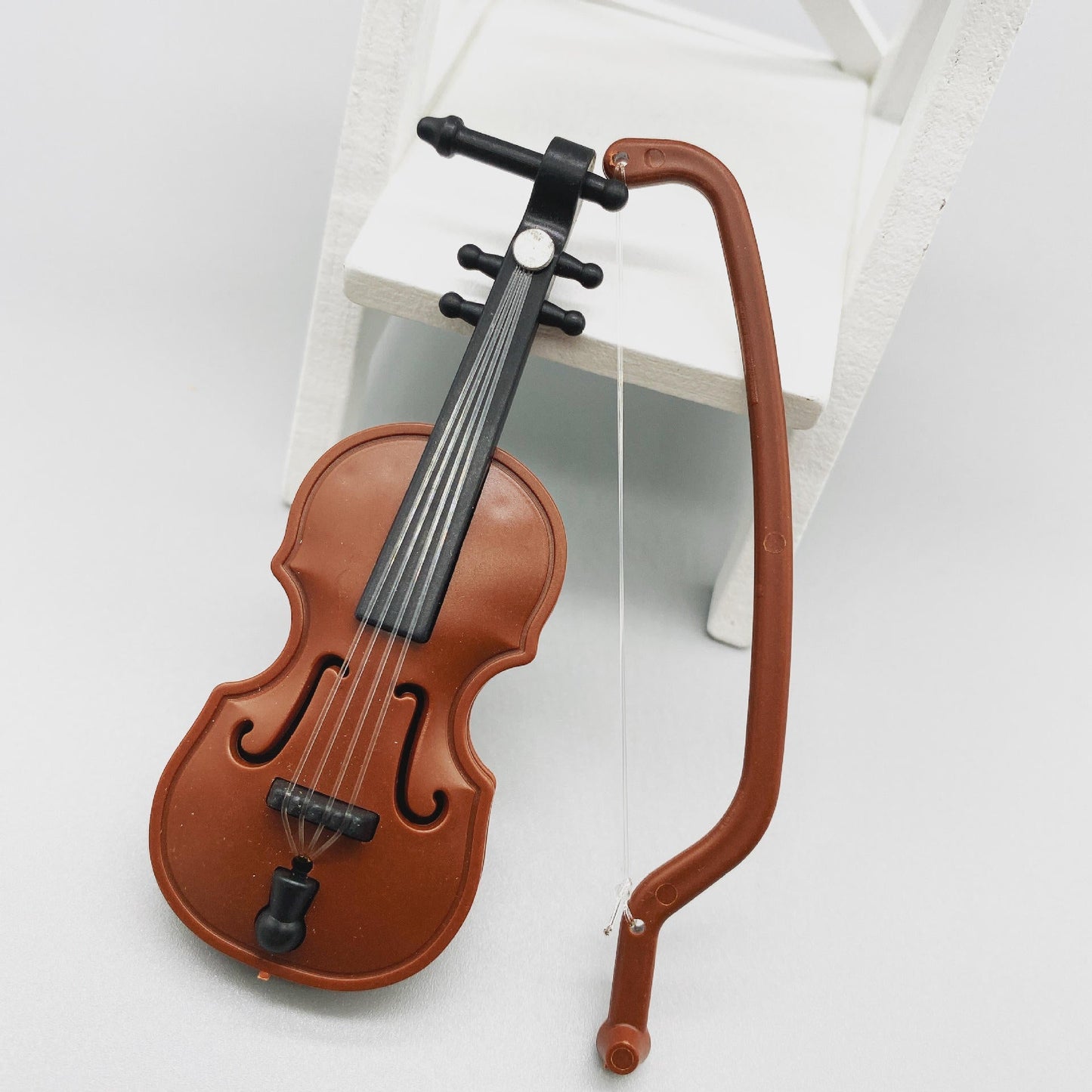 Mini Wooden Violin with Bow