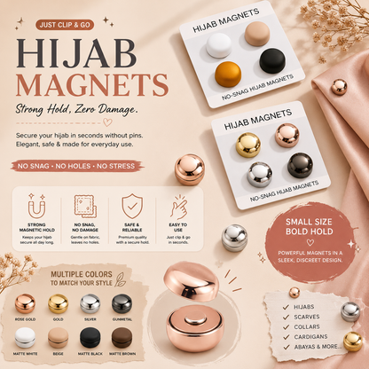 Elegant Magnetic Hijab Pins