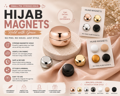 Elegant Magnetic Hijab Pins