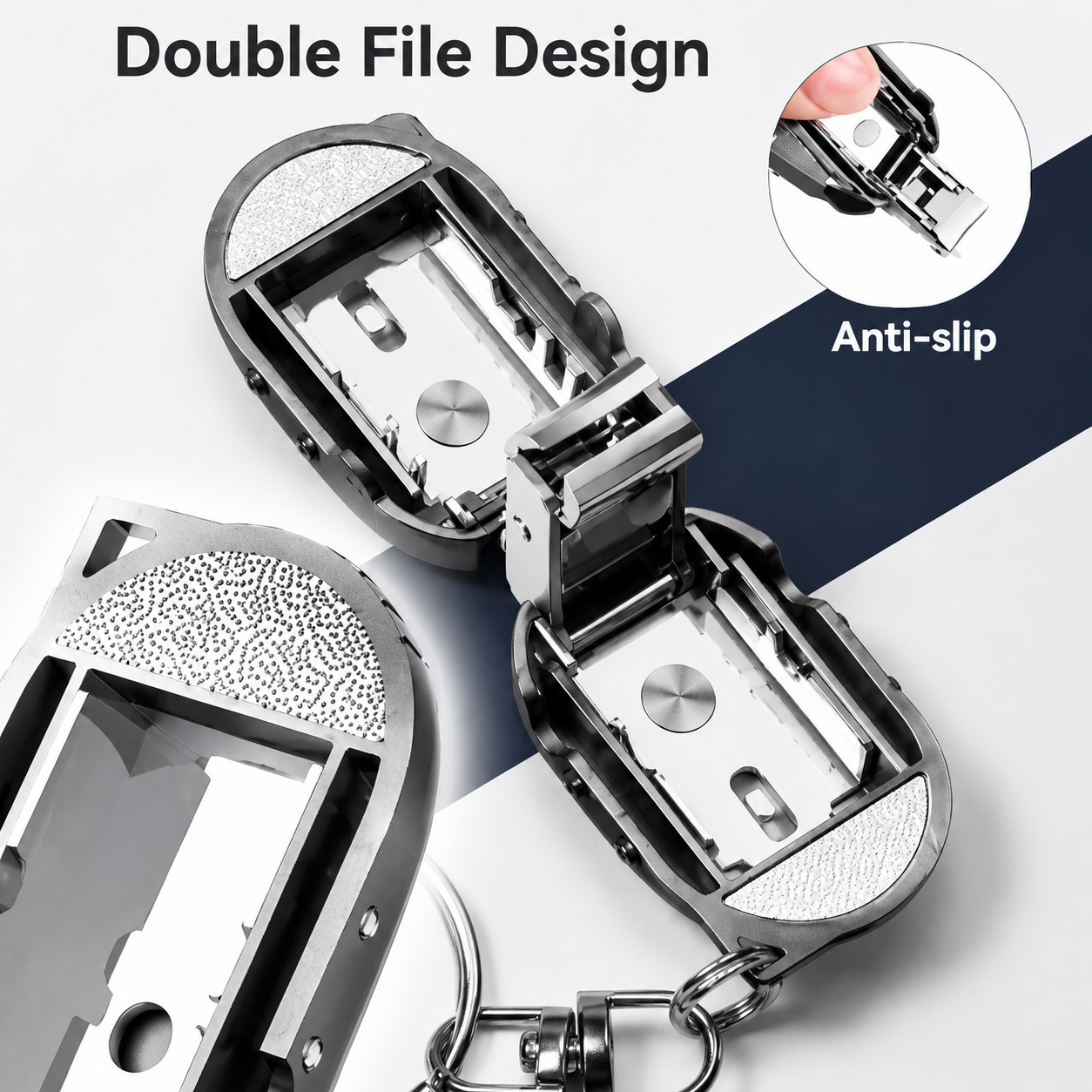 Mini Foldable Suitcase Nail Clipper Keychain