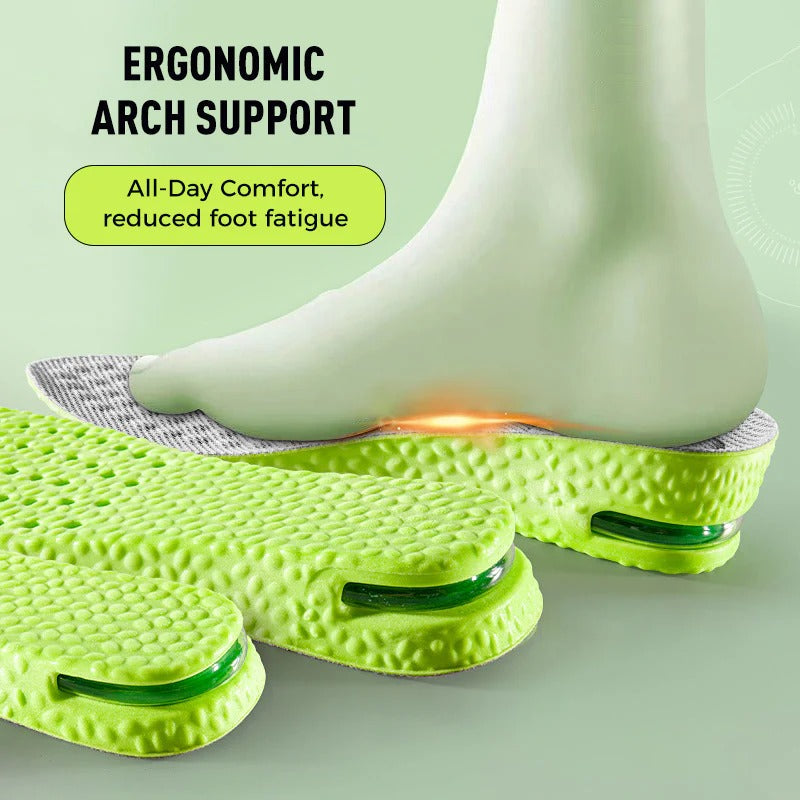 Anti Oder + Pain Relieving Height Increase Insoles ( Unisex )